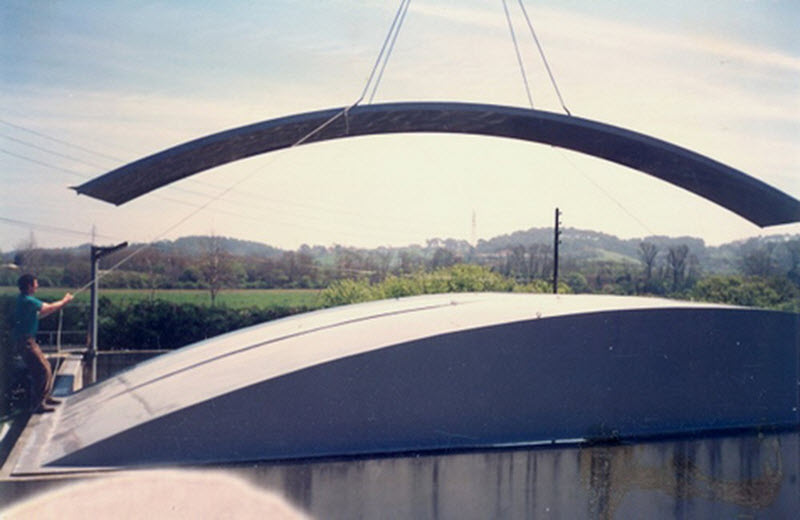 Treatment plant roofing